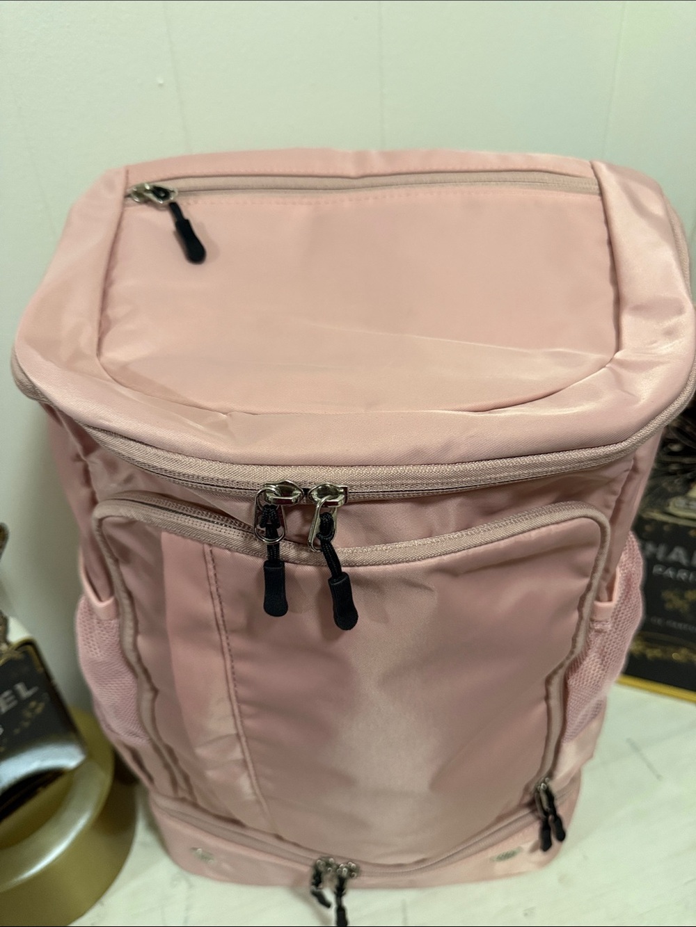 Blush Pink Multi-Pocket Backpack - Picture 2 of 12